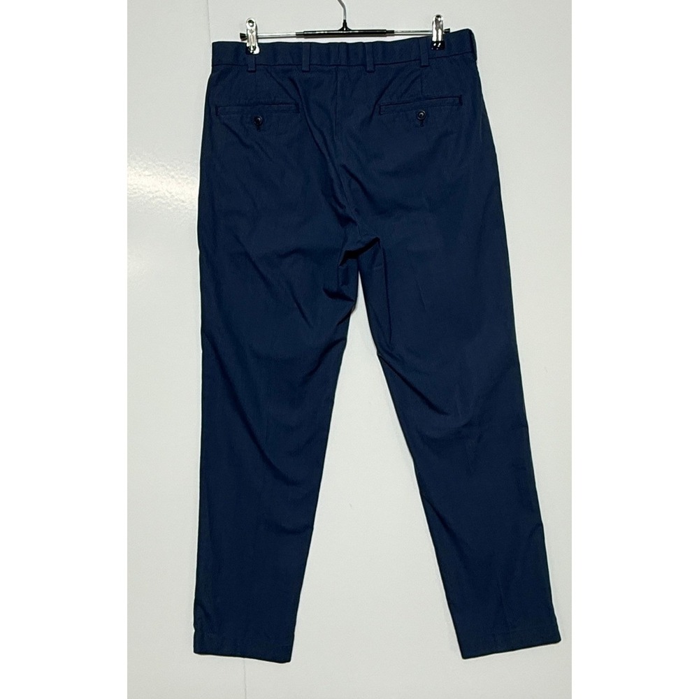 Brooks Brothers Clark Pants Mens 35X32 Blue Plaid Advantage Chino Supima Stretch - Picture 2 of 9